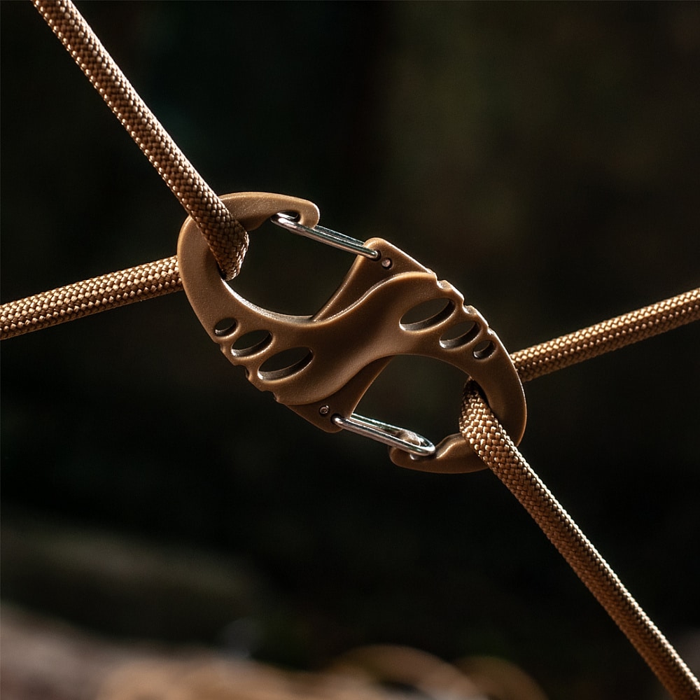Karabińczyk M-Tac S-Hook plastikowy Coyote - 5 szt.