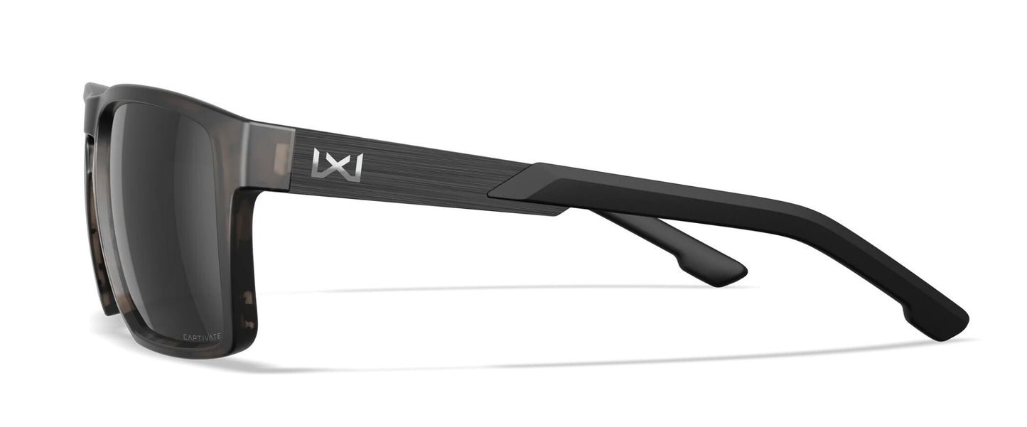Okulary taktyczne Wiley X Apex - Captivate Polarized Black Mirror/Matte Tortoise Brown