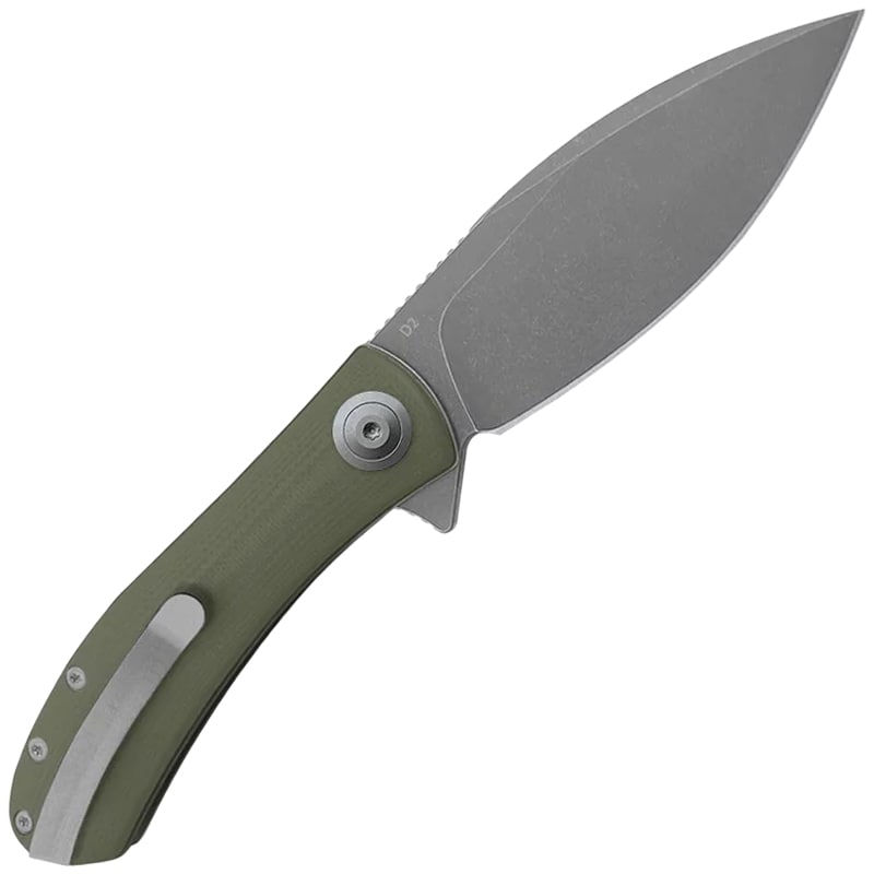 Nóż składany Trollsky Knives Mandu XL OD Green G10/Dark Bead Blast D2