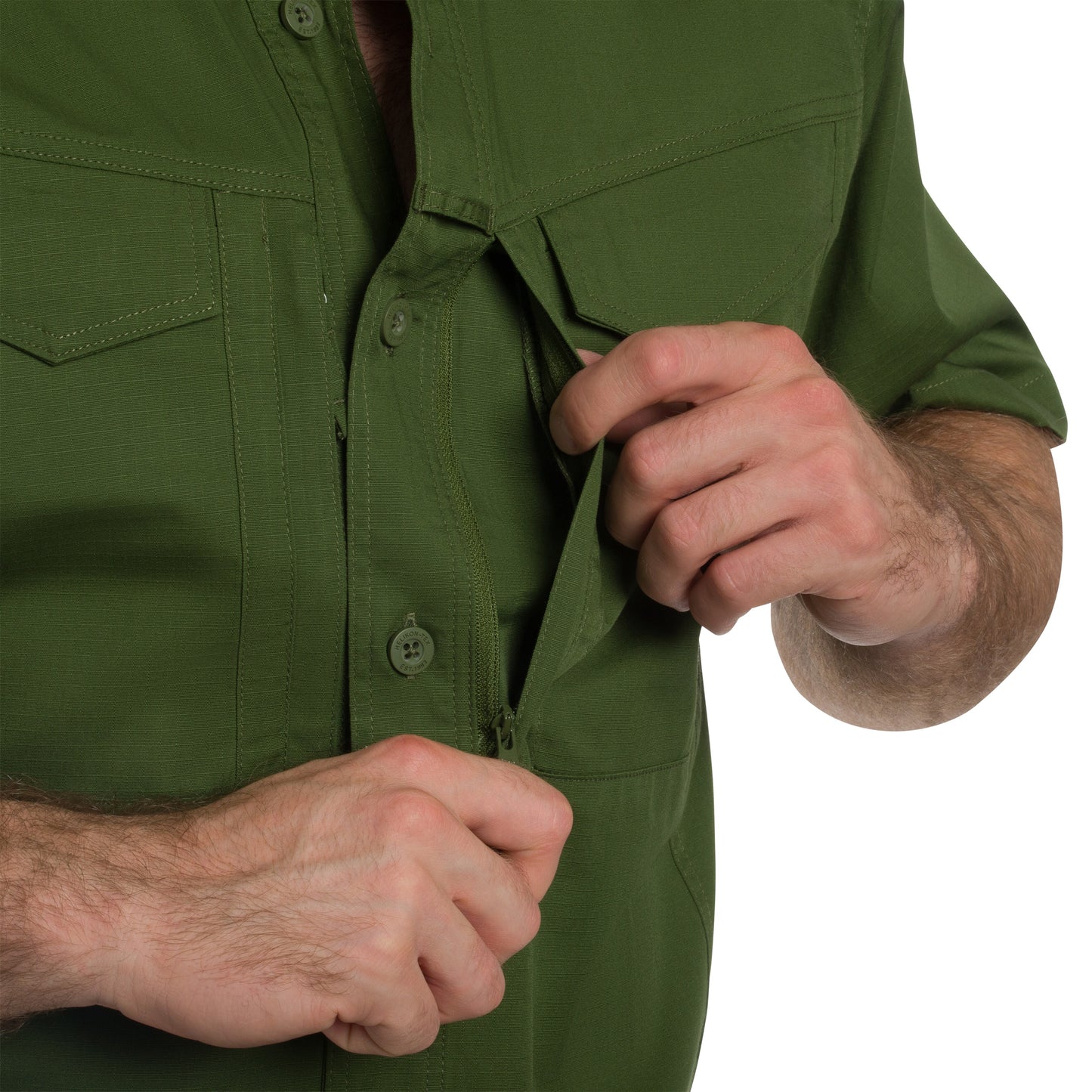 Koszula Helikon Defender Mk2 PolyCotton Ripstop Short Sleeve - Pine Green
