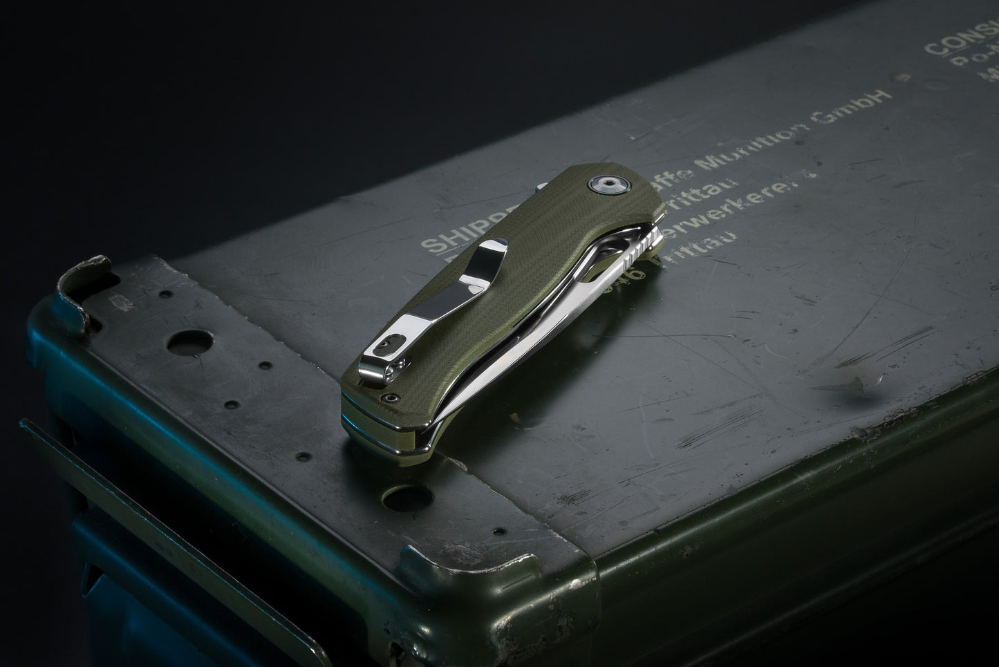 Nóż składany Badger Outdoor D2 Orix - Green