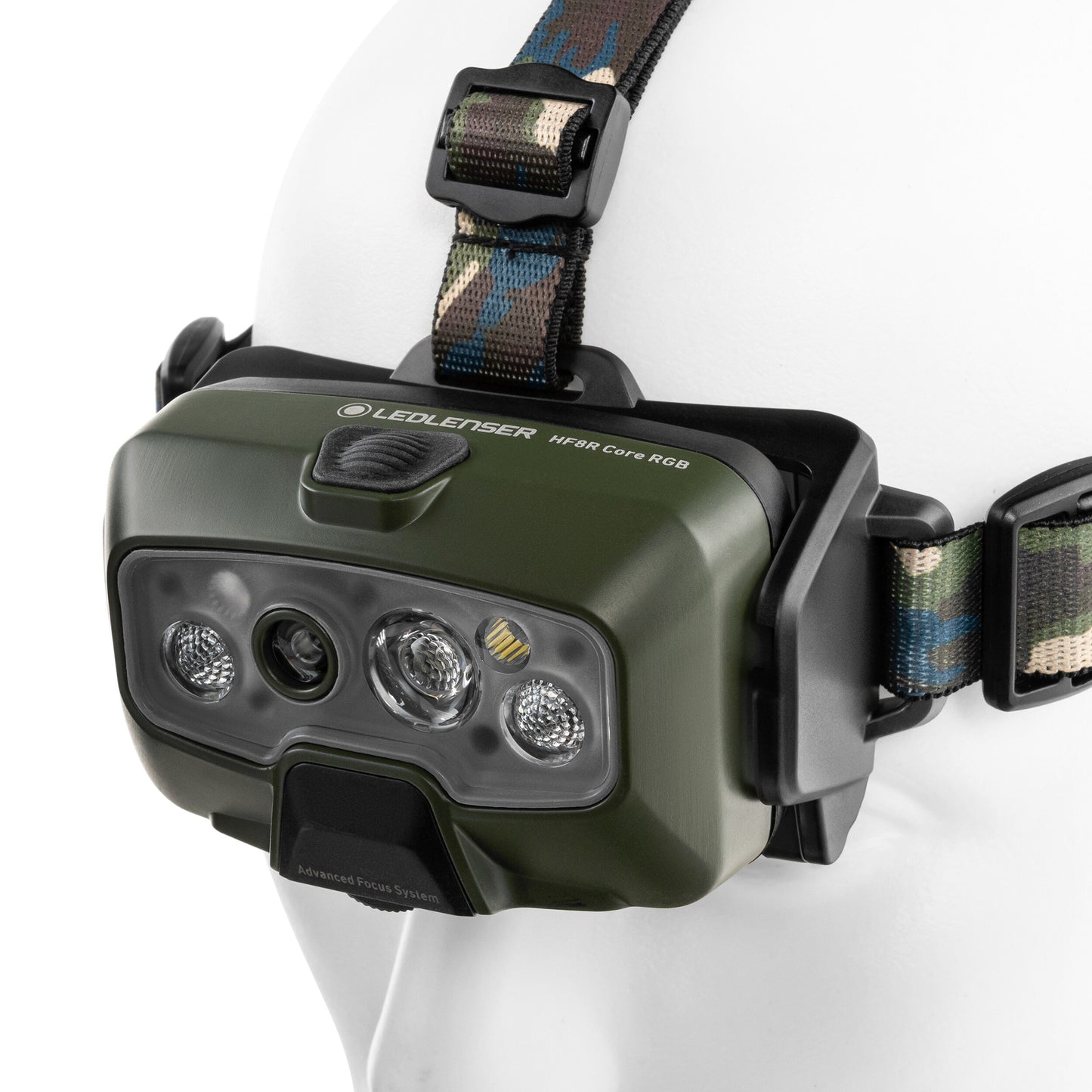 Latarka czołowa Ledlenser HF8R Core RGB Camo - 1600 lumenów