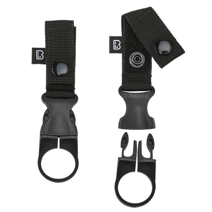 Uchwyt na butelkę Brandit Belt and Molle Loop Bottle Holder 2 szt. - Black