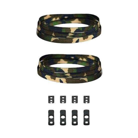 Sznurowadła elastyczne Xpand No-Tie Green Camo