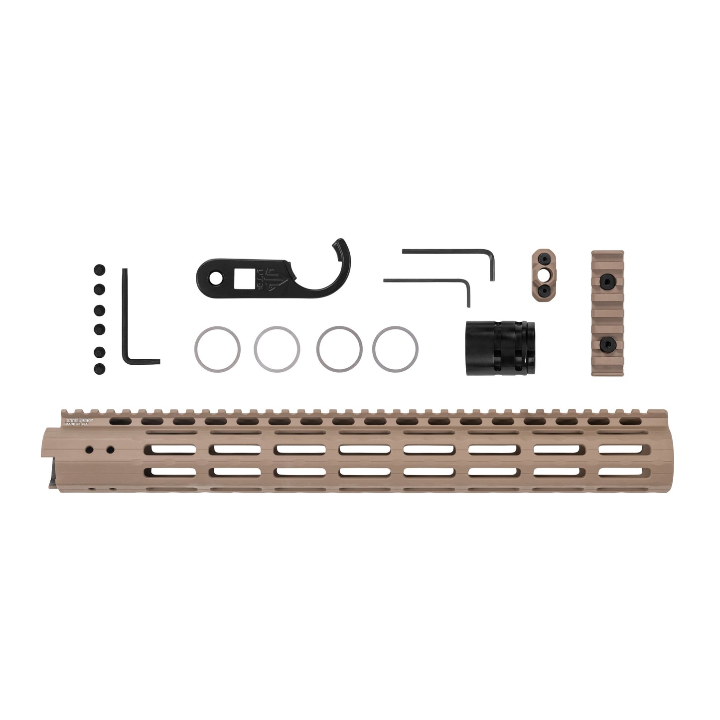Łoże UTG Pro Super Slim Free Float M-LOK 15" do karabinków AR-15 - Flat Dark Earth