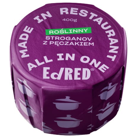 Żywność konserwowana Ed Red - roślinny strogonov z kaszą pęczak 400 g