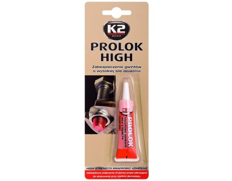 Klej do gwintów K2 Prolok 6 ml czerwony