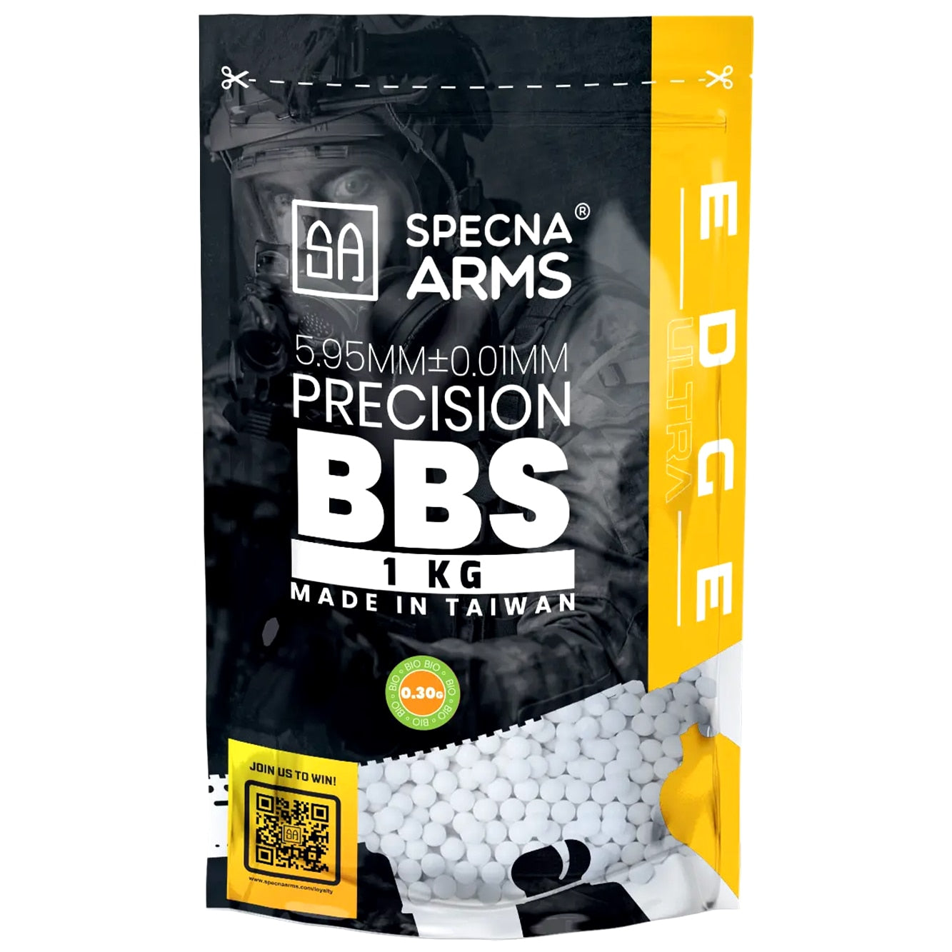 Kulki precyzyjne ASG Specna Arms Edge Ultra Bio 0,30 g 1 kg - Białe