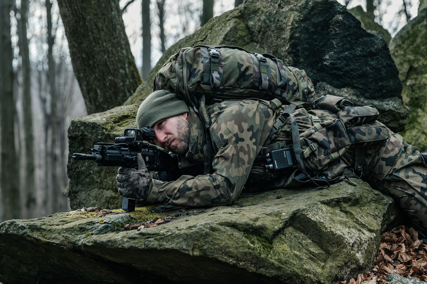 Kurtka Helikon Trooper StormStretch Softshell MK2 - wz.93 Pantera PL Woodland