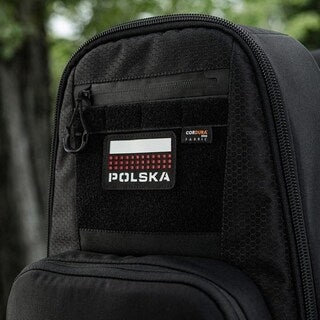 Naszywka M-Tac Flaga Polska Laser Cut - Black/White/Red