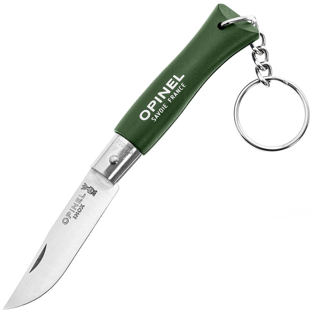 Nóż składany Opinel No.4 Colorama Inox Brelok - Khaki
