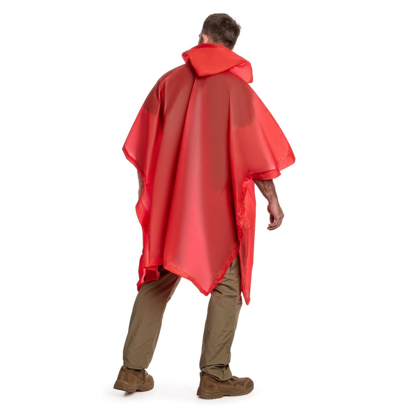 Ponczo Highlander Outdoor PEVA - Red
