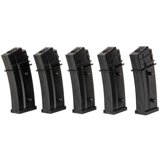 Zestaw 5 magazynków ASG Specna Arms Mid-cap 120 kulek do G36