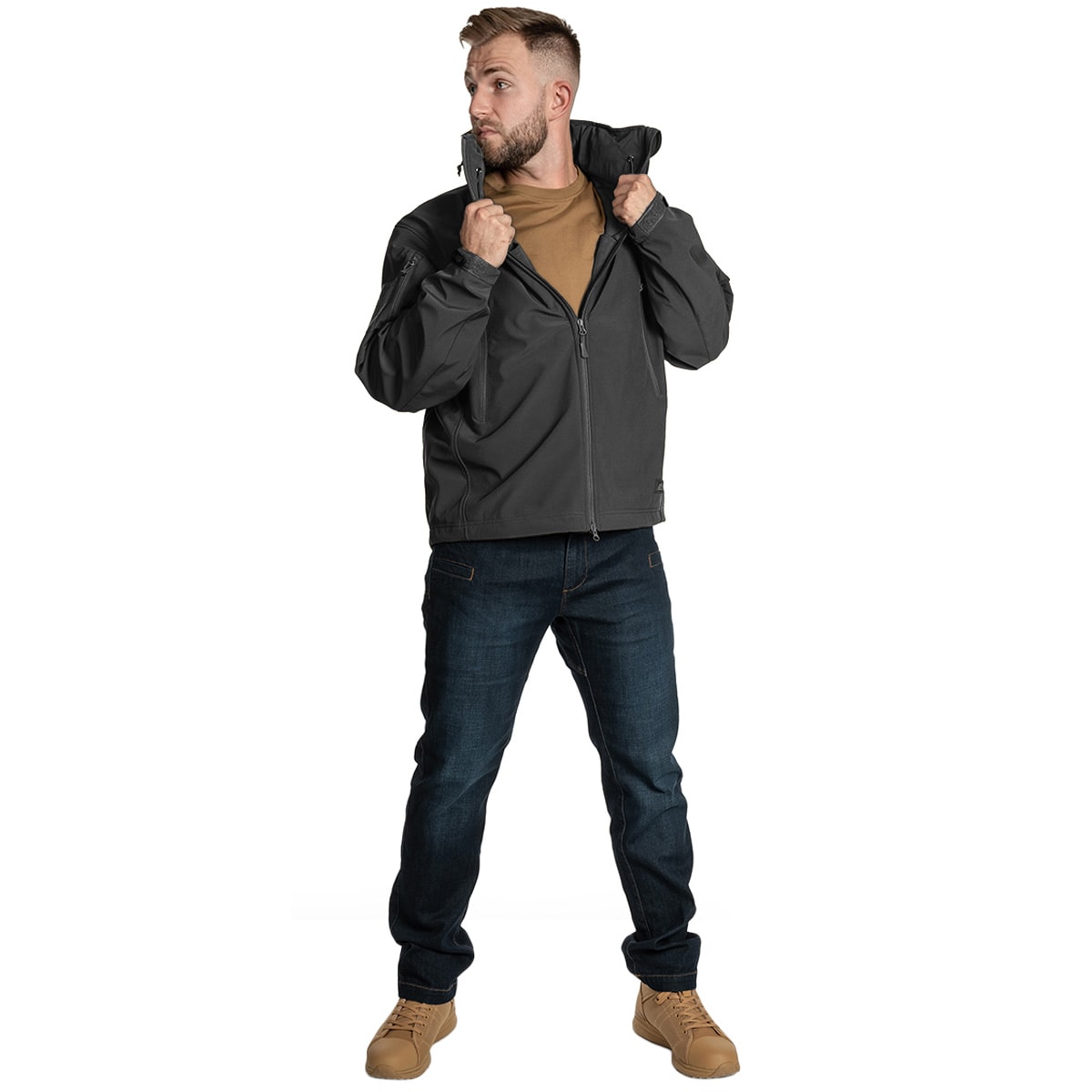 Kurtka Helikon Gunfighter Softshell Shark Skin Windblocker - Shadow Grey