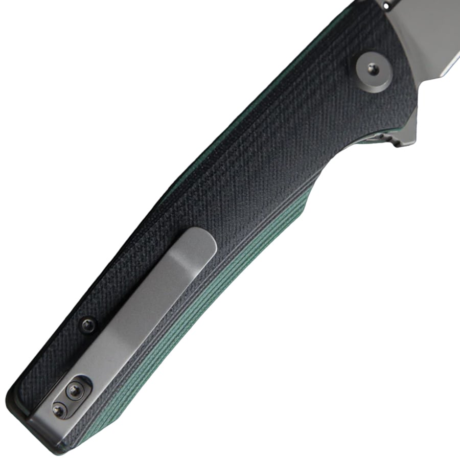 Nóż składany Bestech Knives Slyther - Grey Titanized, Green/Black G10