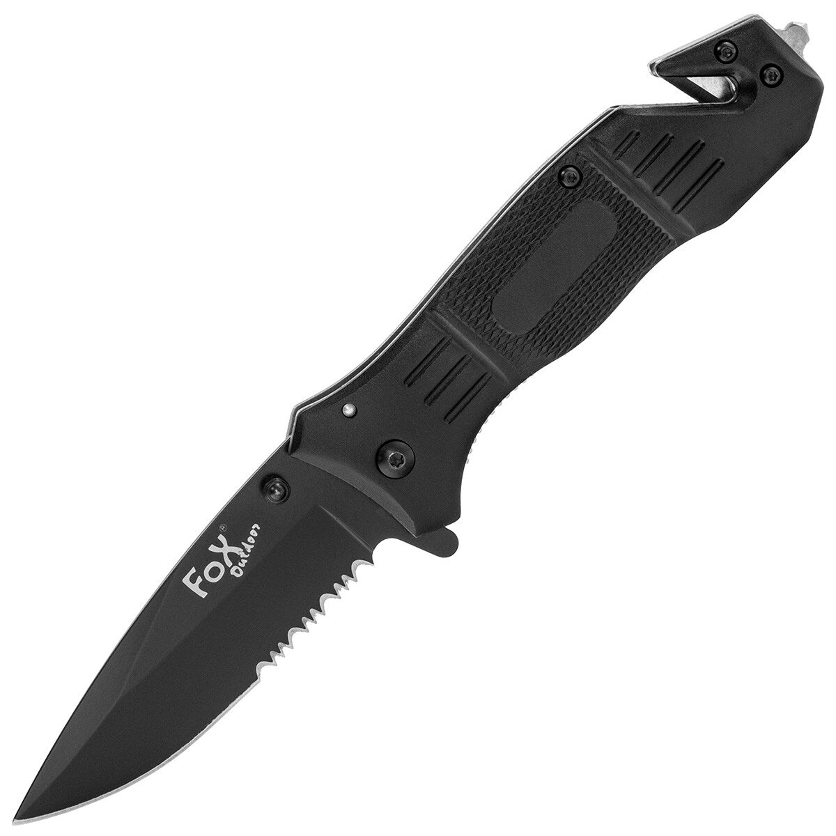 Nóż składany ratowniczy MFH Fox Outdoor Black