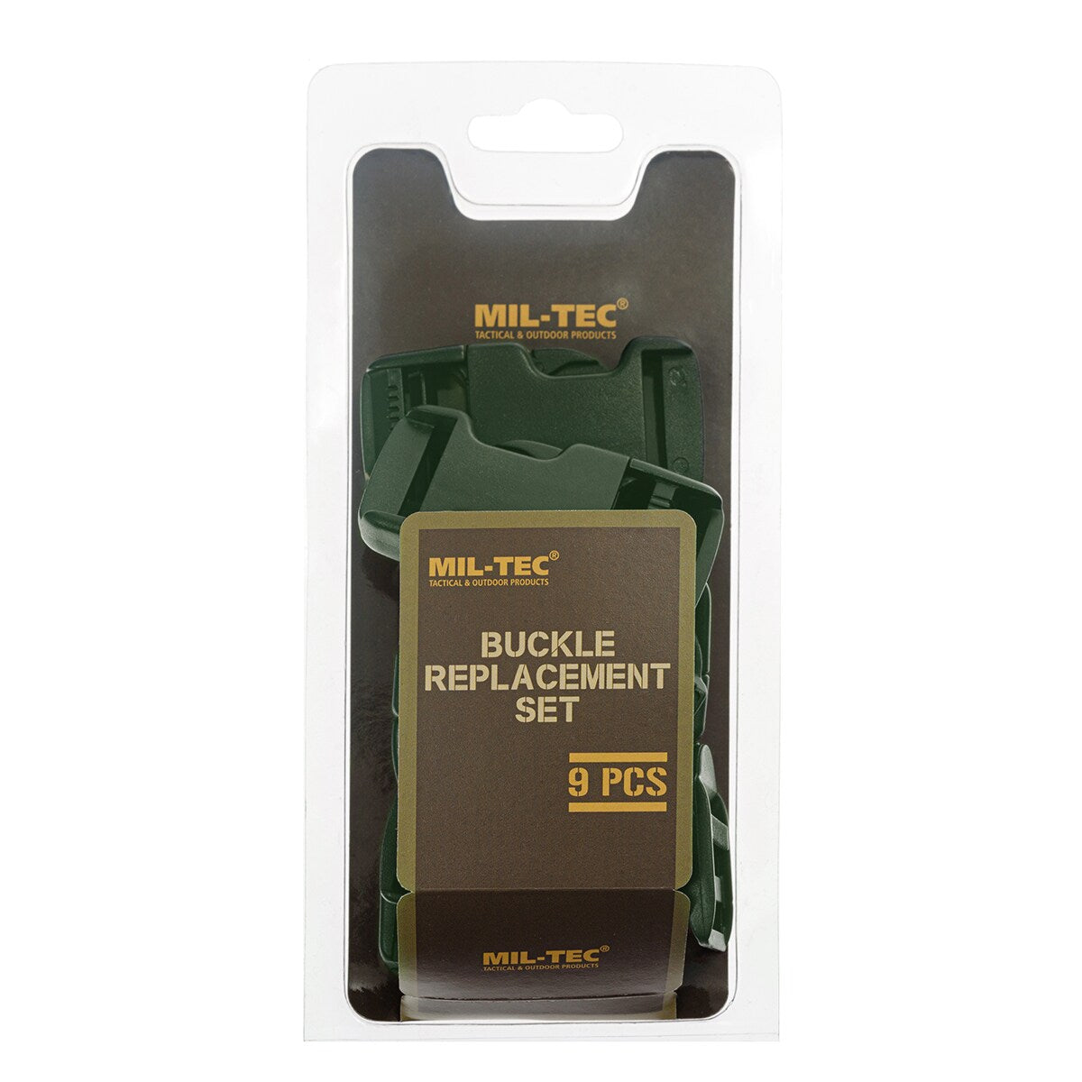 Zestaw klamer Mil-Tec olive - 9 szt.