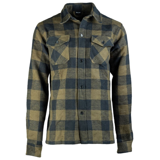 Koszula Mil-Tec Flannel Shirt Longsleeve - Black/Olive