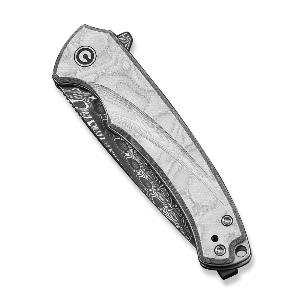 Nóż składany Civivi Voidflare Damascus G10 - Silver