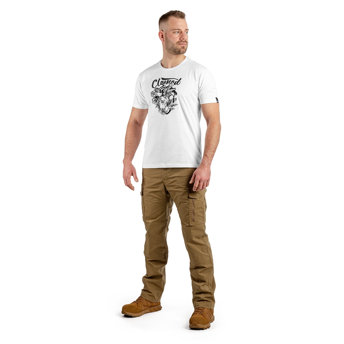 Koszulka T-shirt Pentagon CloMod Flower Heart - White