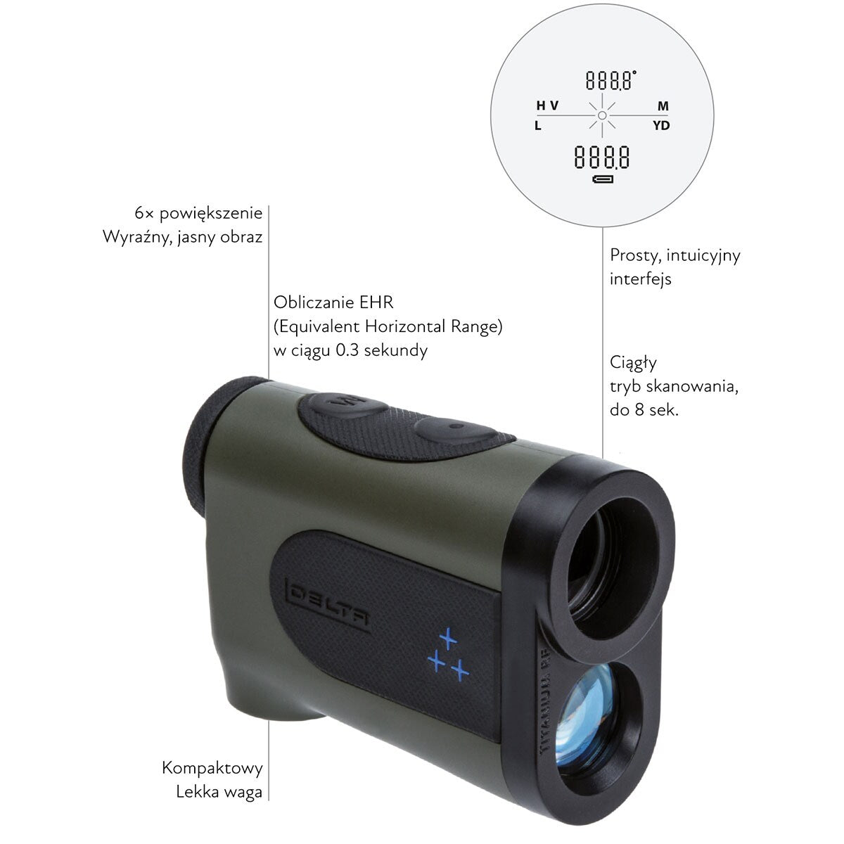 Dalmierz laserowy Delta Optical Titanium RF-2000 6x23