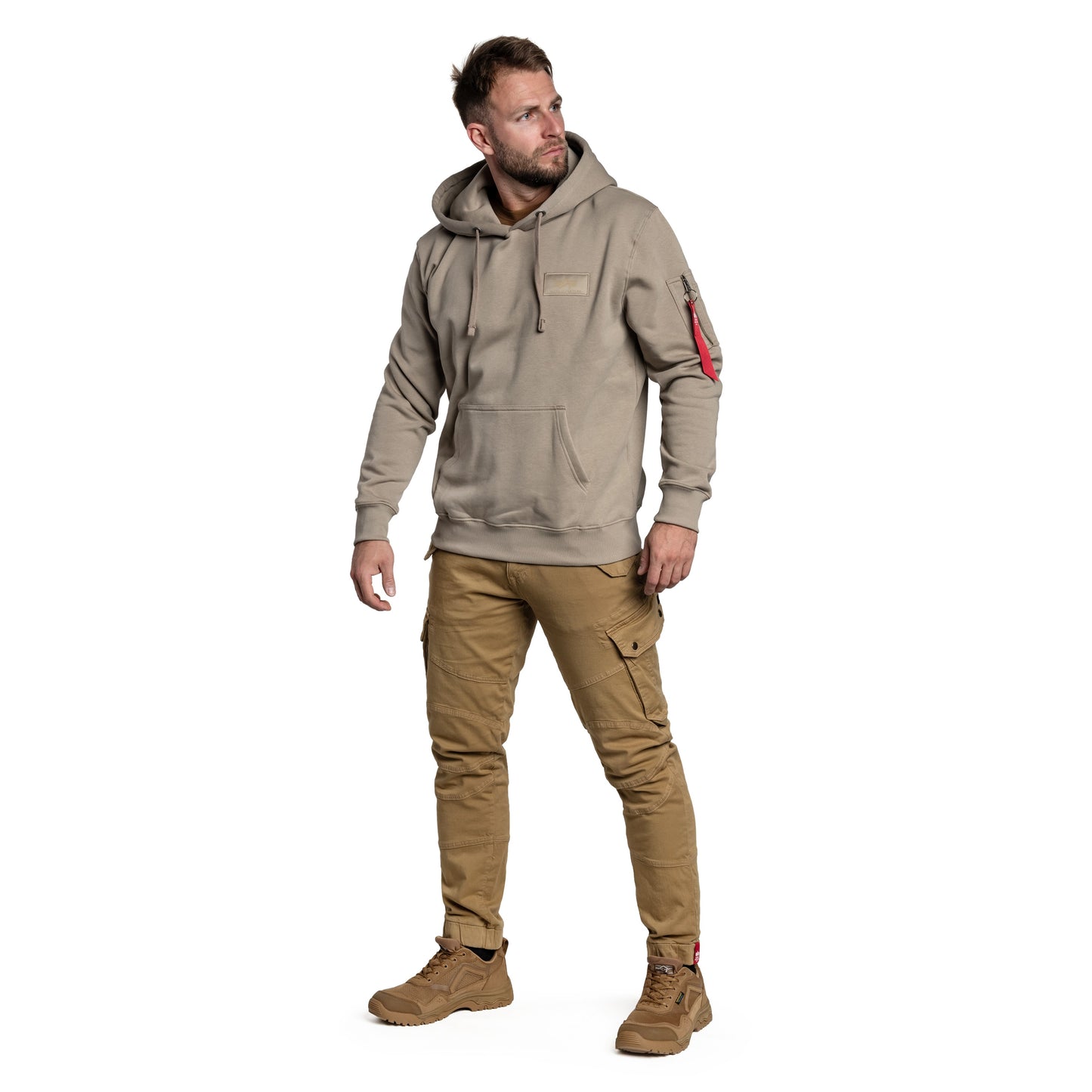 Bluza Alpha Industries Back Print Hoody - Vintage Sand