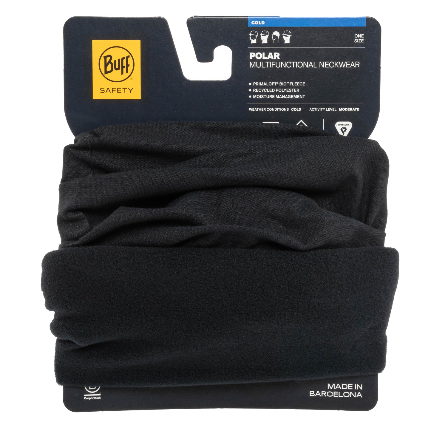 Chusta ochronna Buff Safety Polar Neckwear - Solid Black