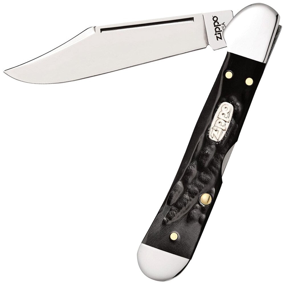 Nóż składany Zippo Mini Copperlock - Rought Black Synthetic