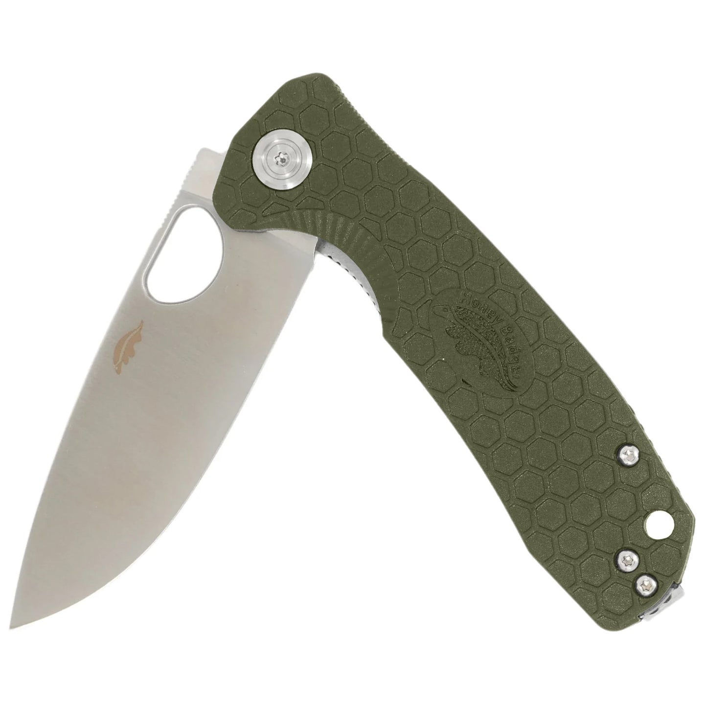 Nóż składany Honey Badger Drop-Point Flipper Large D2 - Green