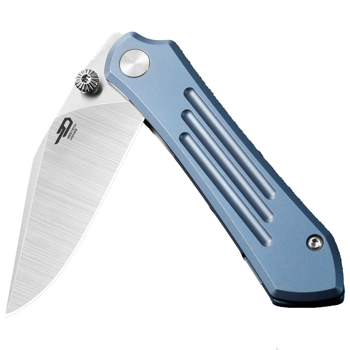 Nóż składany Bestech Knives Icarus - Silver Blade / Blue Titanium