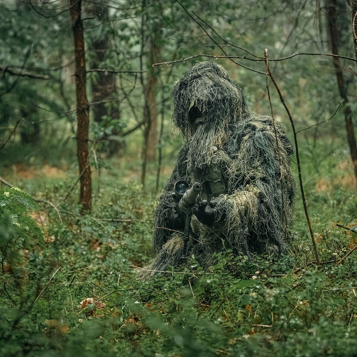 Strój maskujący Mil-Tec Ghillie Suit "Anti Fire" - Woodland