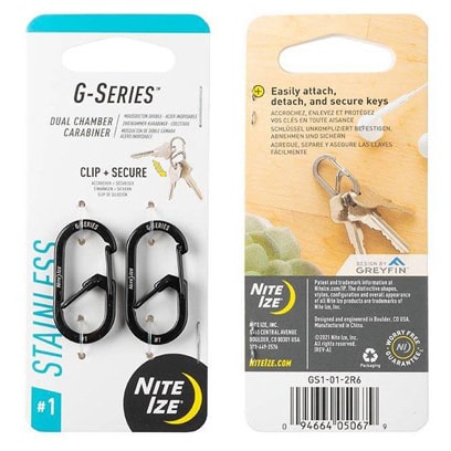 Karabińczyk Nite Ize G-Series 1 Black 2 szt.