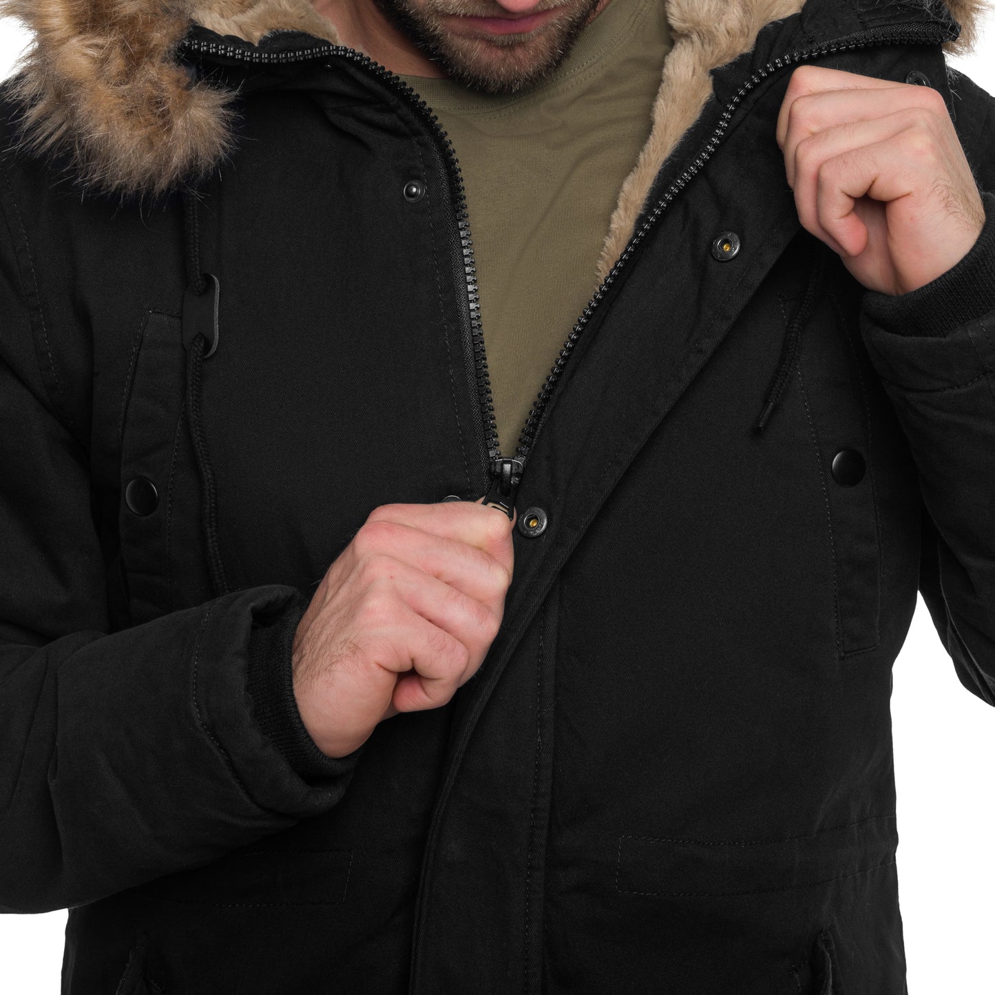 Kurtka Military Wear Fish Tail Parka - Black