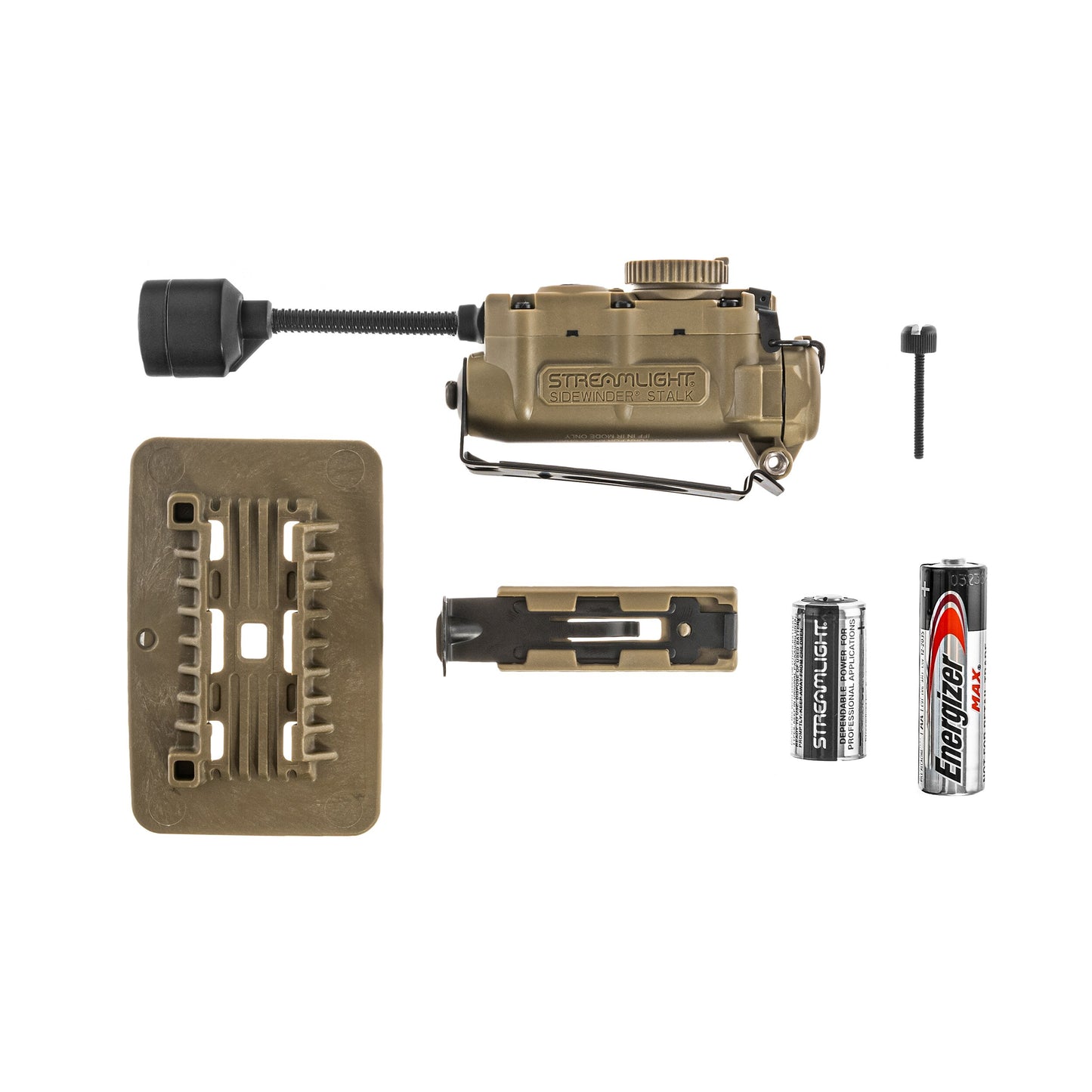 Latarka na hełm Streamlight Sidewinder Stalk Helmet Clips Arc Rail Mount Coyote - 76 lumenów