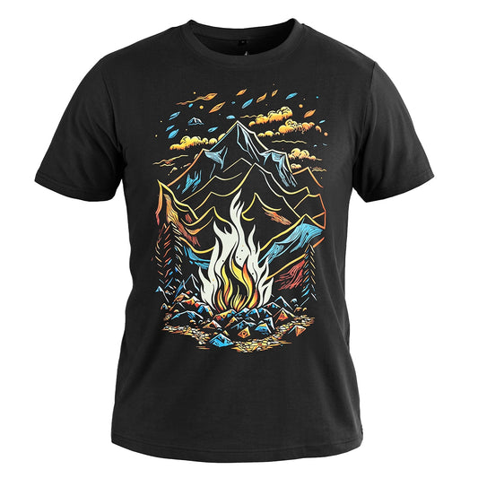 Koszulka T-shirt Voyovnik Ognisko Color - Czarna