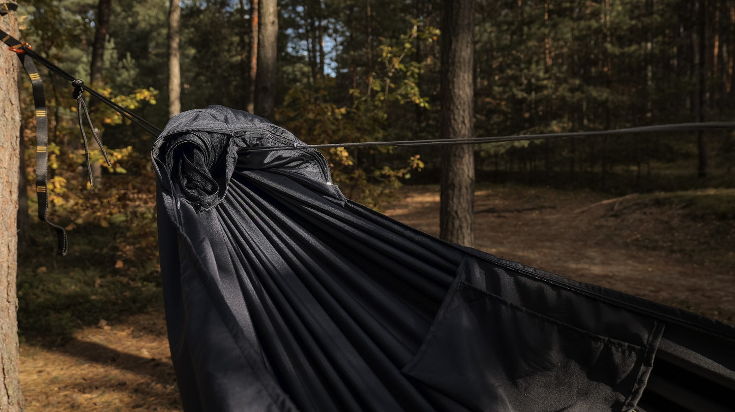 Hamak TigerWood Ważka V1 Pocket z moskitierą - Black