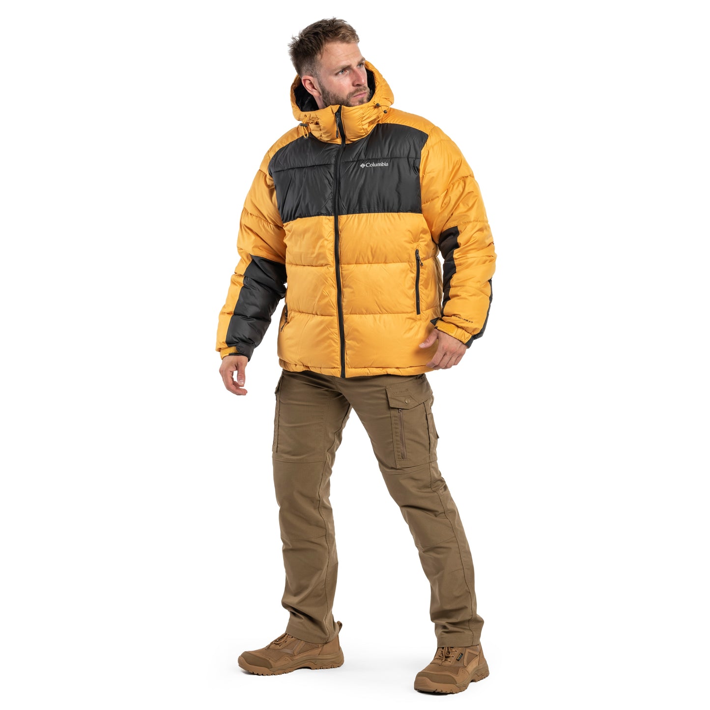 Kurtka Columbia Pike Lake II Hooded - Raw Honey/Shark