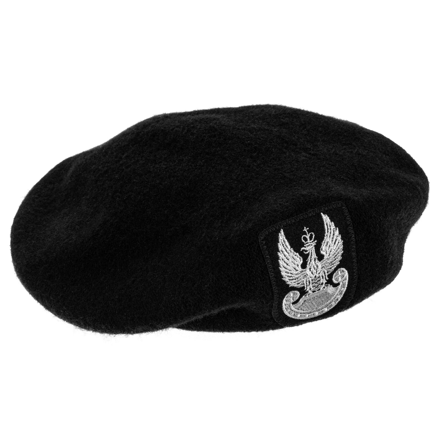 Beret BB-TEX Wojska Polskiego tłoczony - Czarny