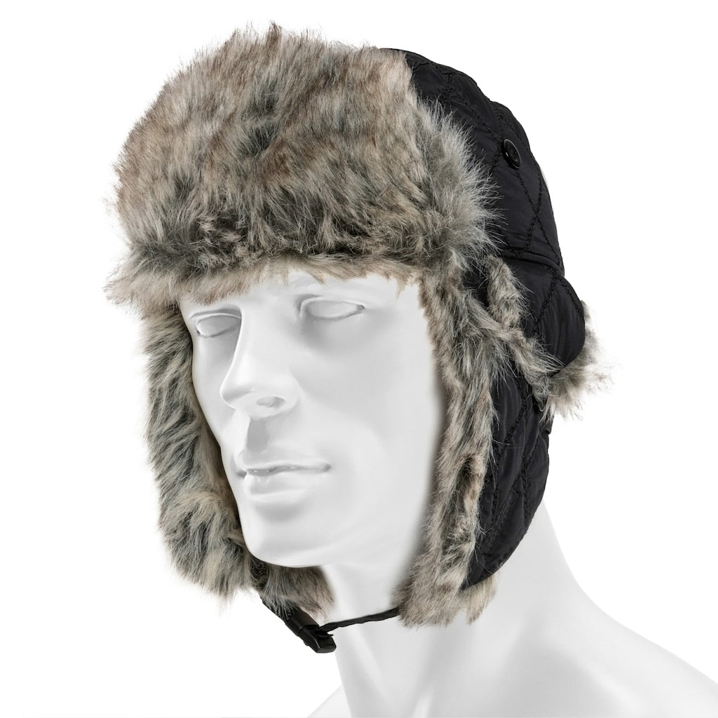 Czapka Mil-Tec Winter Faux-Fur - Black