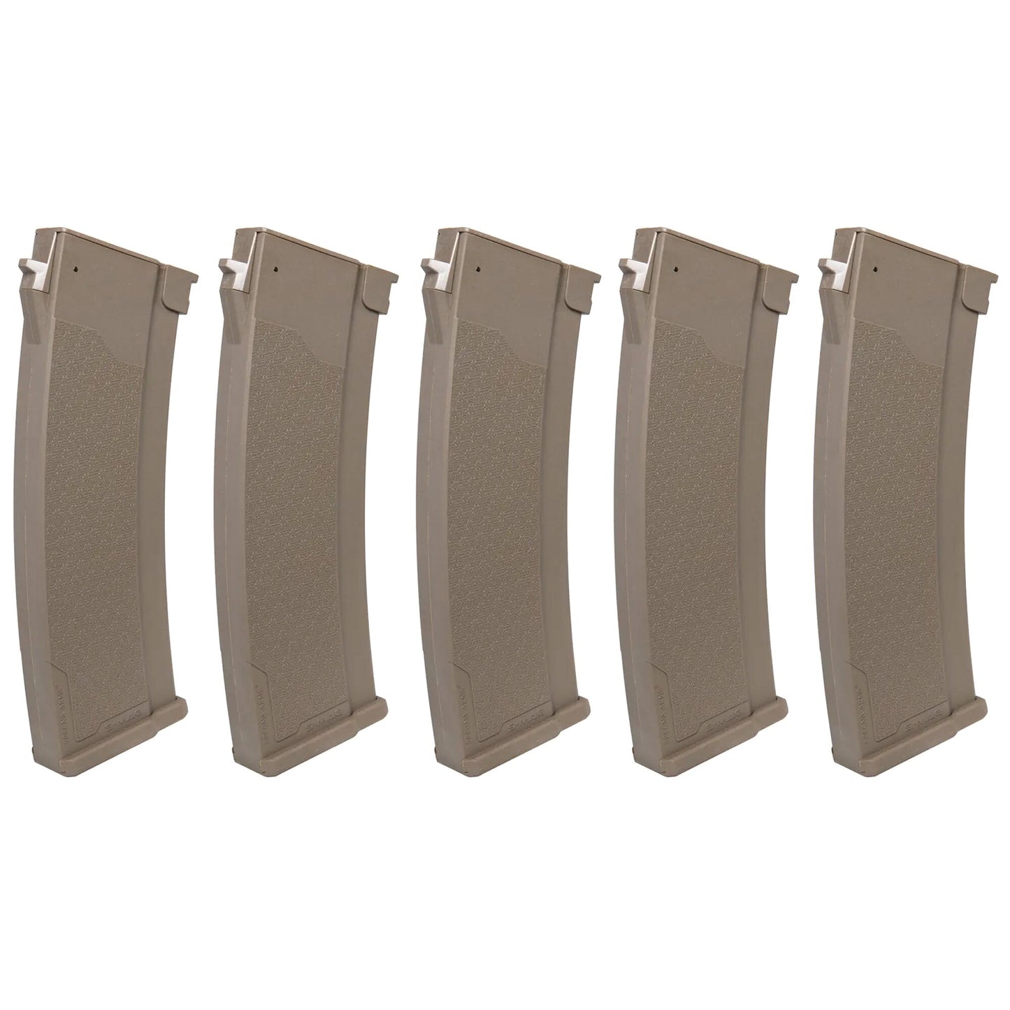 Zestaw 5 magazynków ASG Specna Arms Mid-cap S-Mag do serii J - Tan