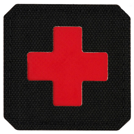 Naszywka medyczna M-Tac Medic Cross Laser Cut - Black/Red