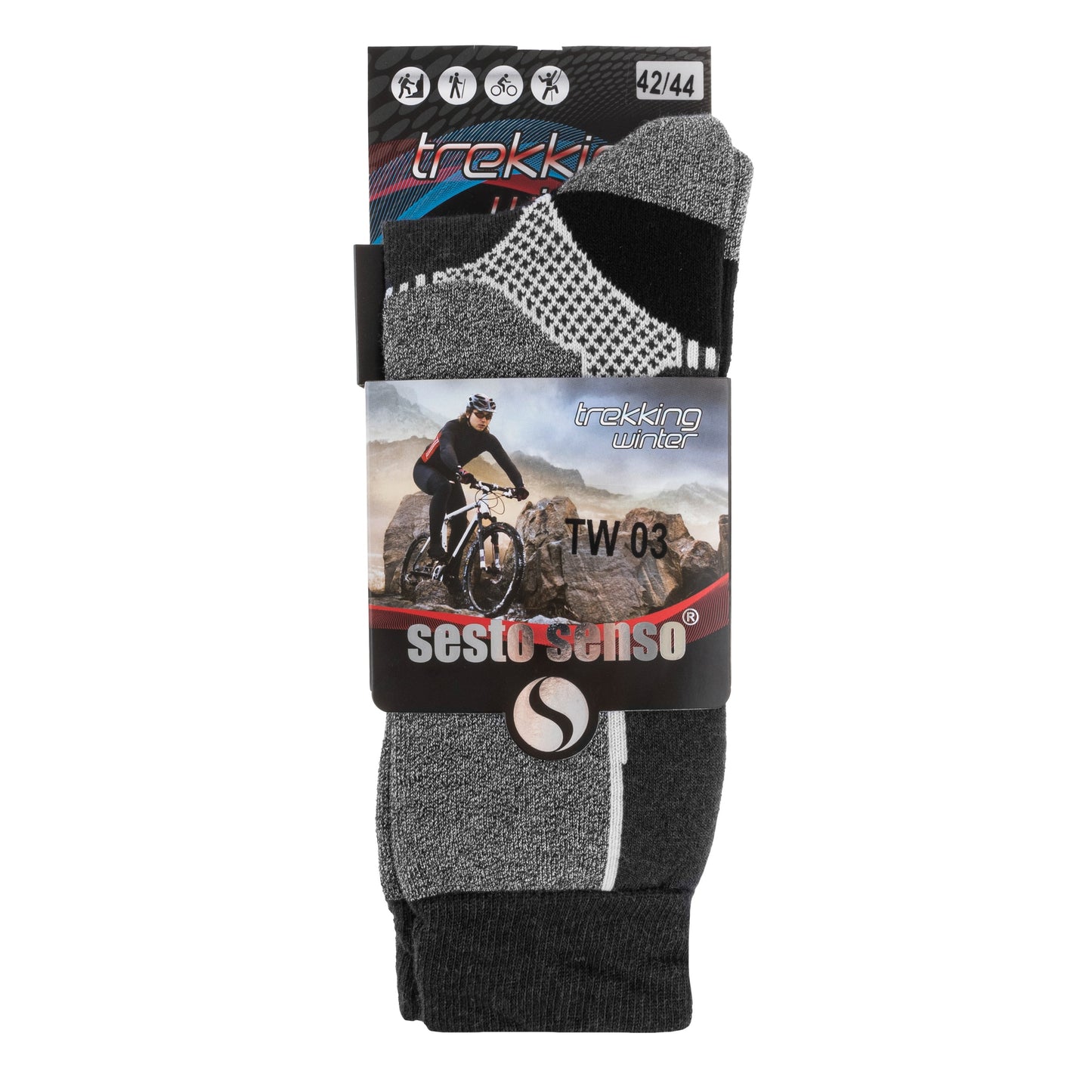 Skarpety Sesto Senso Trekking Winter - Czarny/Szary