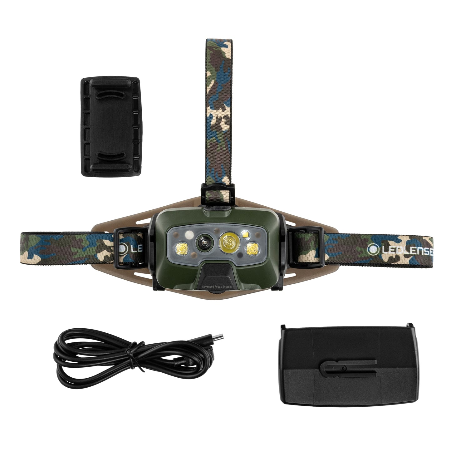 Latarka czołowa Ledlenser HF8R Core RGB Camo - 1600 lumenów