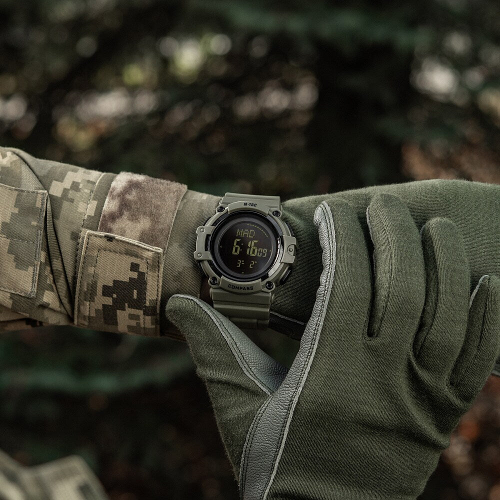 Zegarek taktyczny M-Tac z kompasem 2233 - Ranger Green