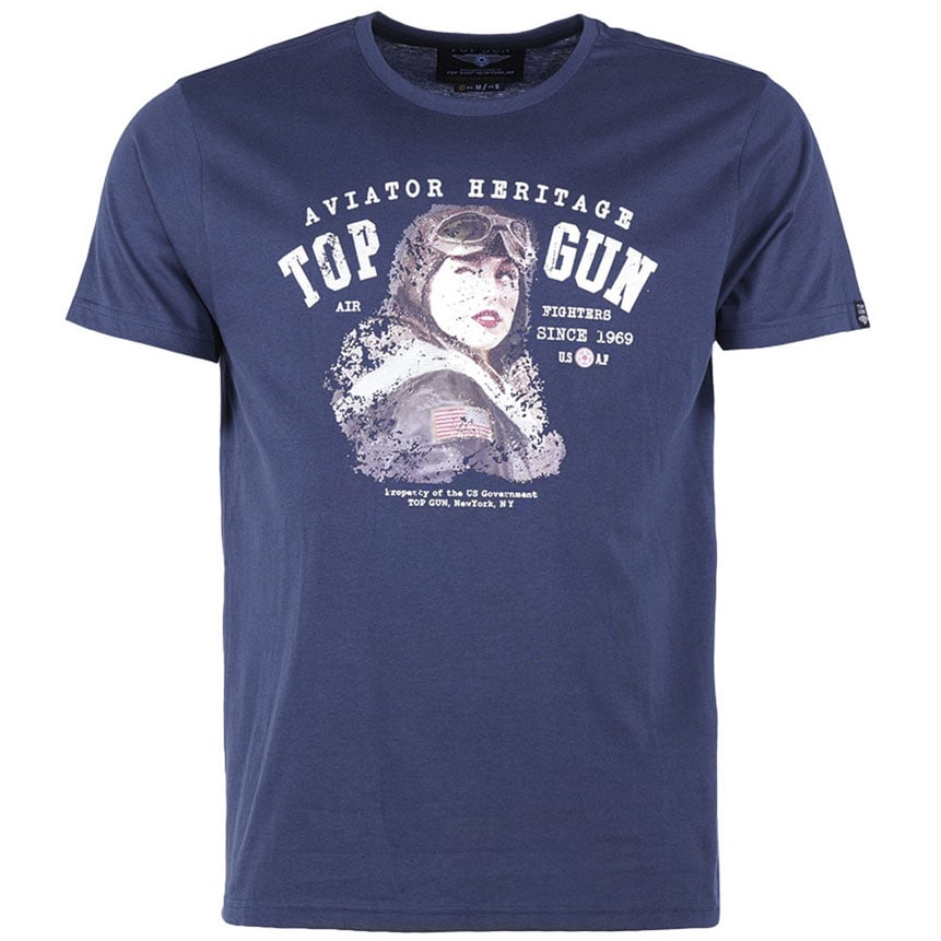 Koszulka T-Shirt Mil-Tec "Aviator" - Dark Blue