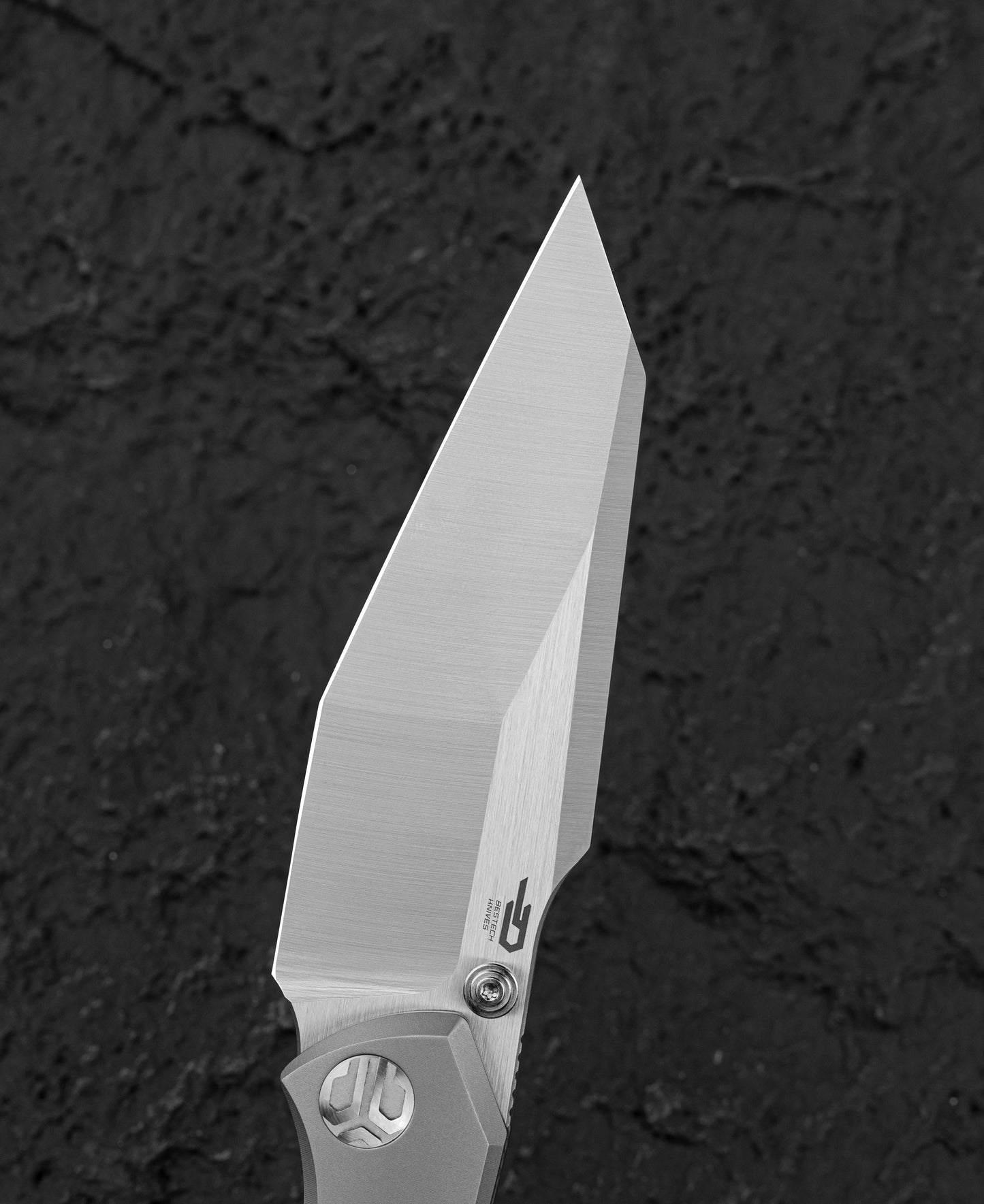 Nóż składany Bestech Clastic - Satin/White Bead Blast