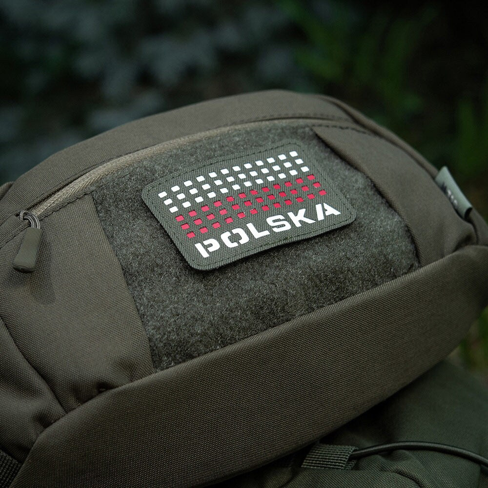 Naszywka M-Tac Flaga Polska Laser Cut - Ranger Green/White/Red