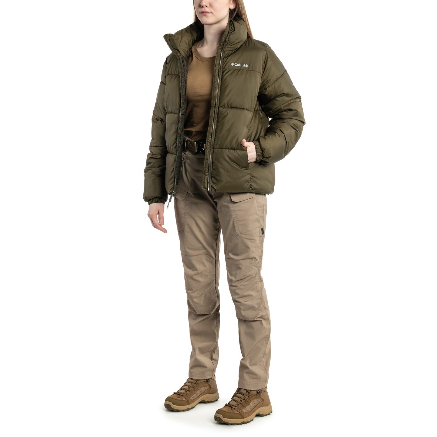 Kurtka damska Columbia Puffect Jacket - Olive Green