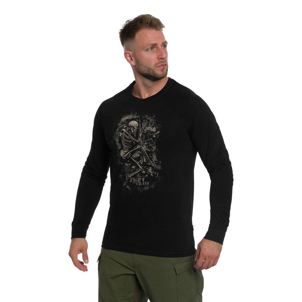 Koszulka Long Sleeve Helikon Fight To The Grave - Black