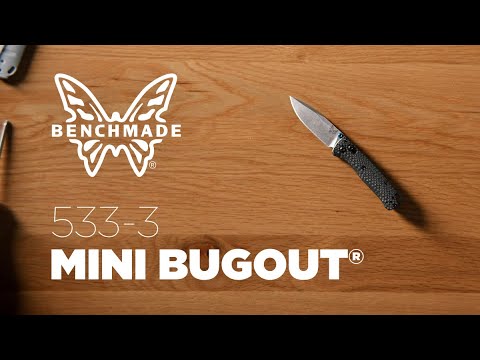 Nóż składany Benchmade Mini Bugout CPM-S90V - Black Carbon Fiber